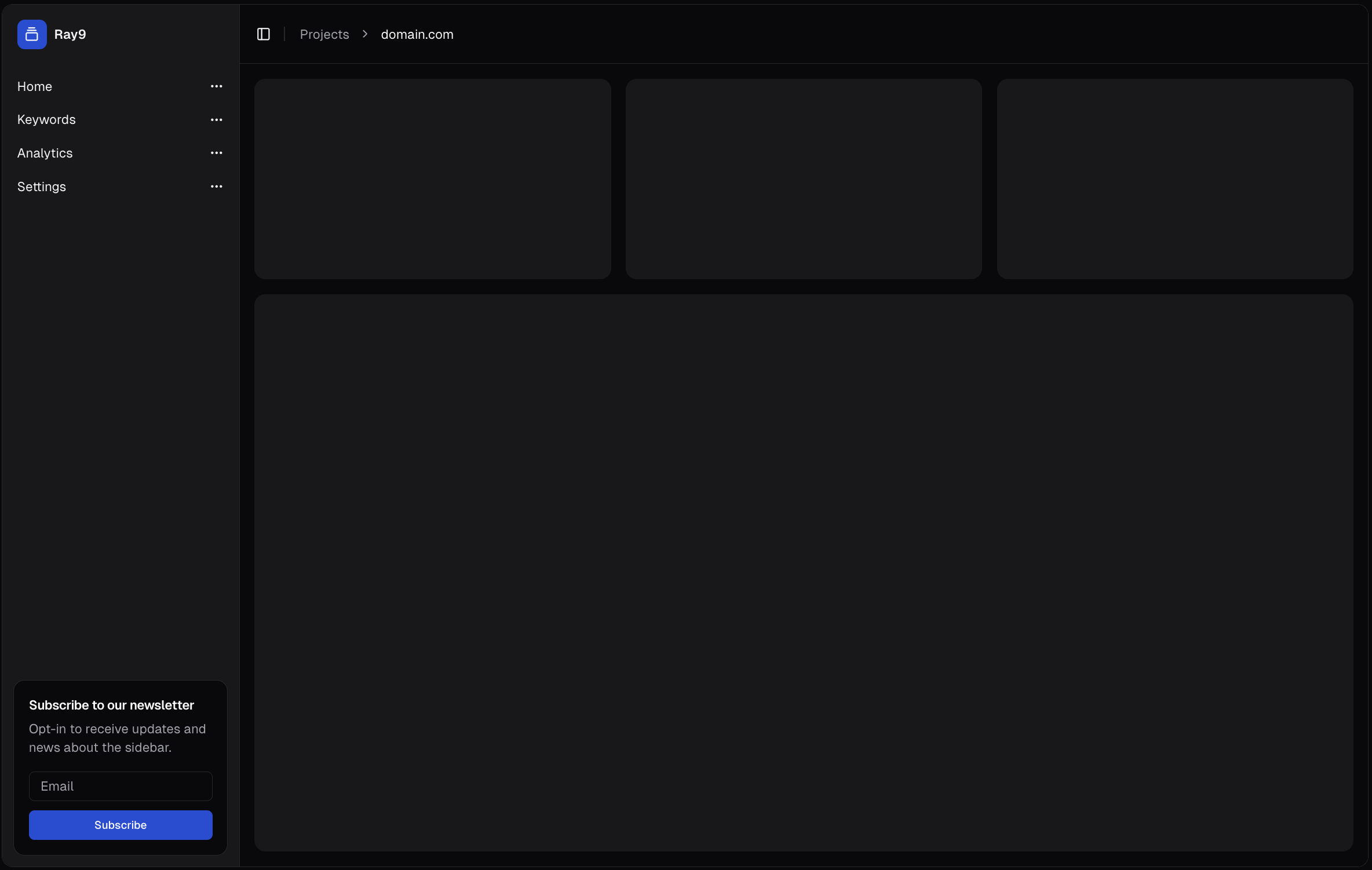 Ray9 Interface
